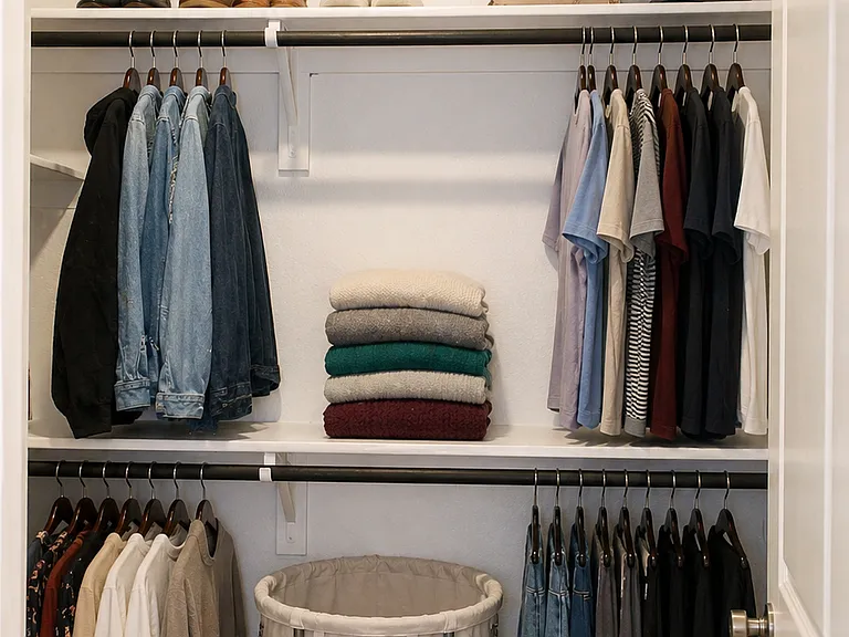 primary suite walk-in closet