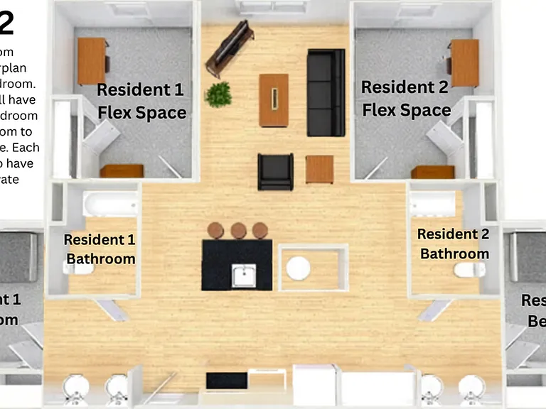 Clifton 2 bedroom(2)x2 bathroom Clifton 2 bedroom(2)x2 bathroom