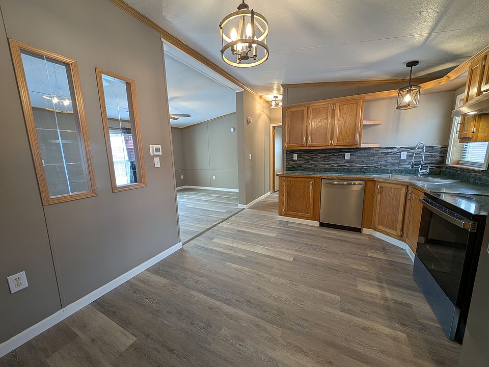 View of Kitchen from back door