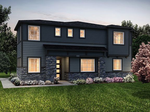 Elevation B adds a contemporary twist with wood and stone accents that complement the architecture o