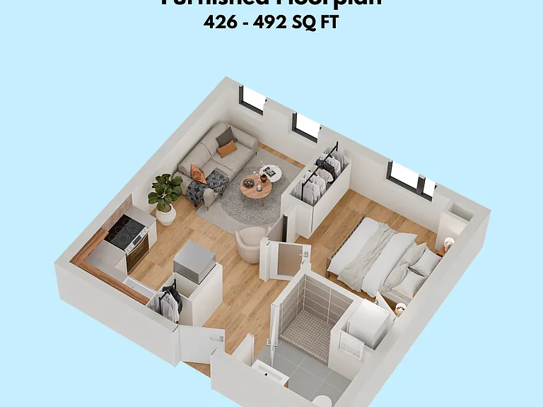 Furnished 1-Bedroom Furnished 1-Bedroom