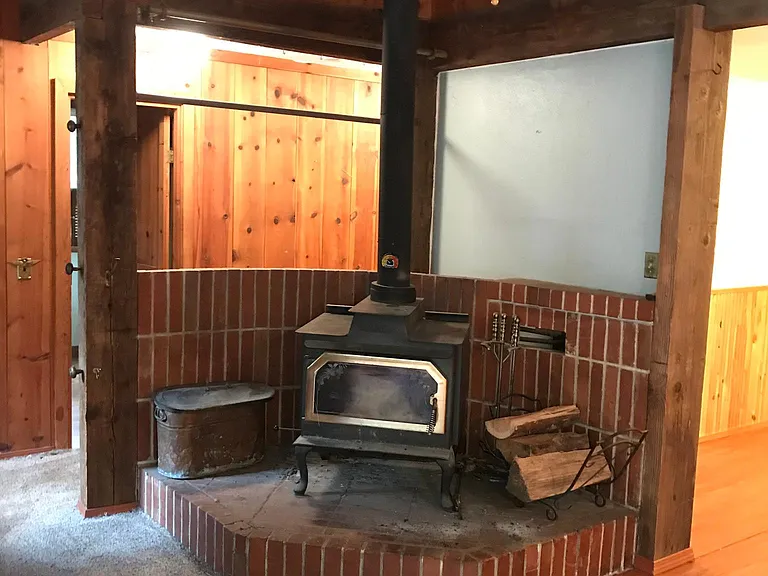 Woodstove in the main living room