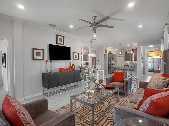 Oasis Model Floor plan at On Top of the World Communities Living Area