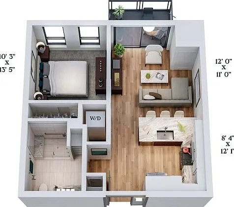 B1 | 1x1 | 580 sq ft B1 | 1x1 | 580 sq ft