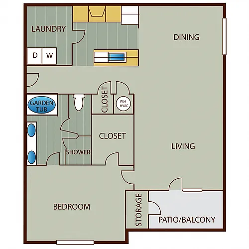 Floor plan 1 Bedroom