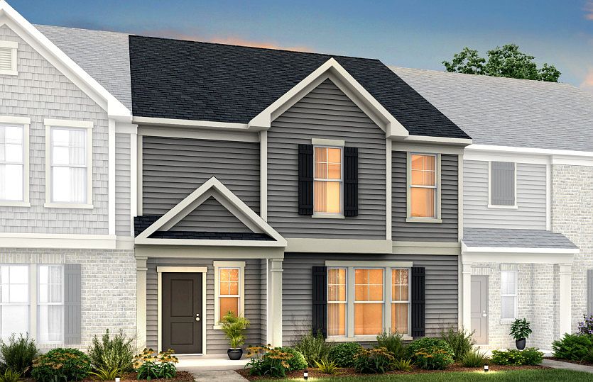 Palmer Exterior 5 features siding, covered front door and 2 car rear load garage