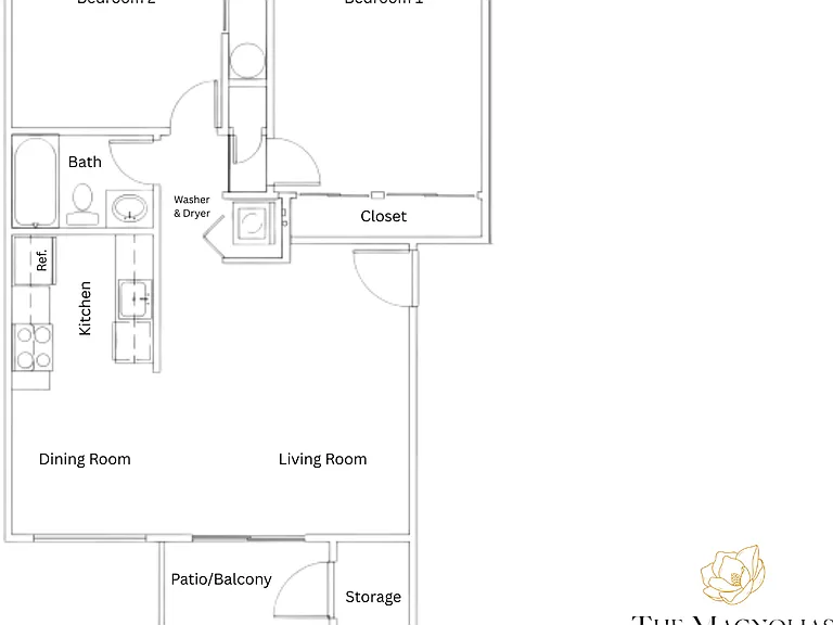 2x1 Standard l 800 sq ft l Magnolias on Stinson 2x1 Standard l 800 sq ft l Magnolias on Stinson
