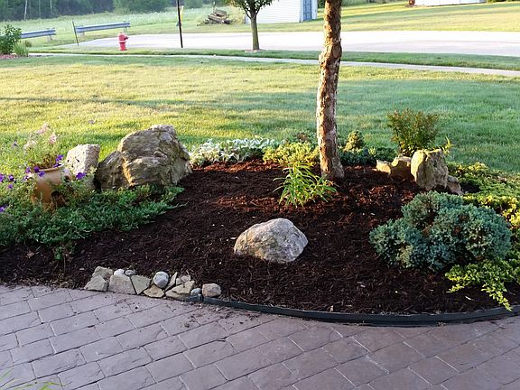 front walk and landscape