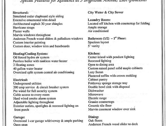 House Features 