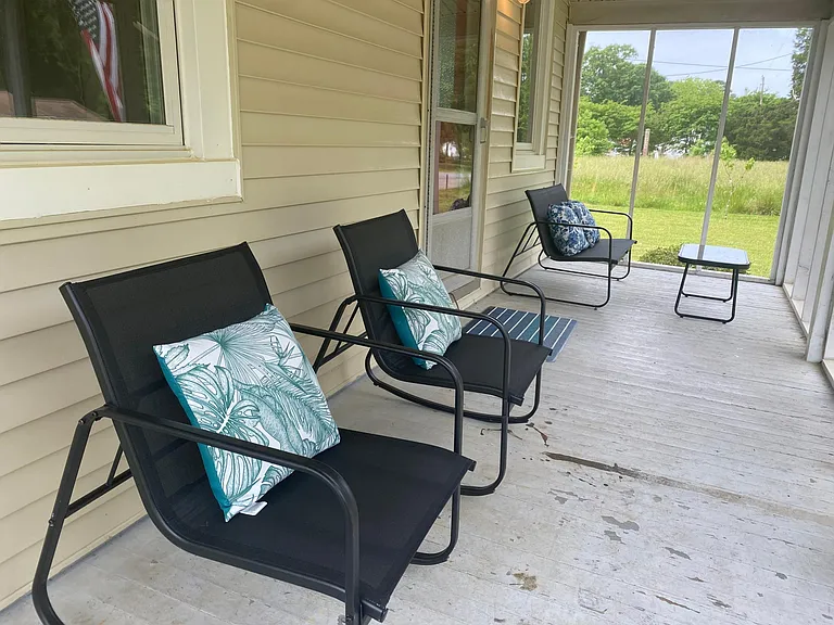 Screened front porch
