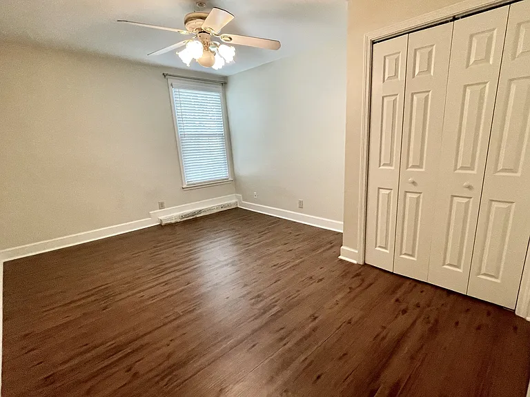 Bedroom Two works well either as a Bedroom or as an Office/study/ den. It has a standard sized closet, plus a full bathroom just 5-6 steps up the hallway.