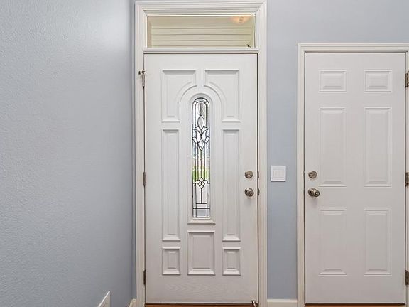 Front door and garage entrance