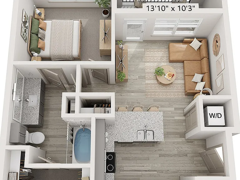 1x1 660 sqft - A1 (zrs A1) 1x1 660 sqft - A1 (zrs A1)
