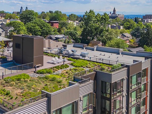 Building Exterior and Private Rooftop Deck