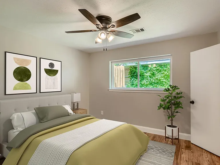 Bedroom 3. This image shows a virtually furnished space. Bedrooms come unfurnished.