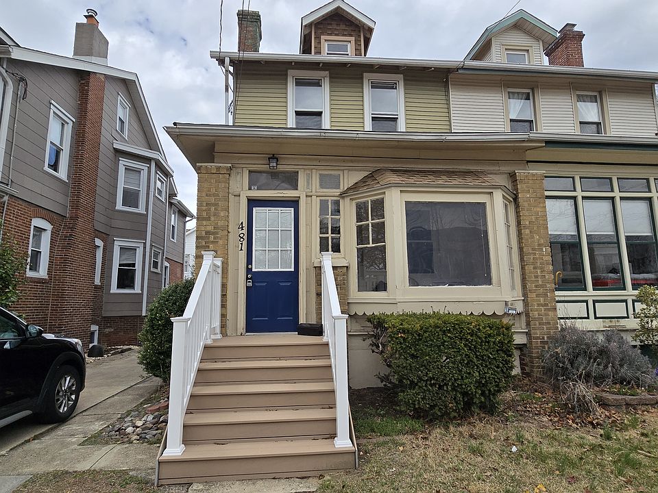 Front entrance with wide stairs