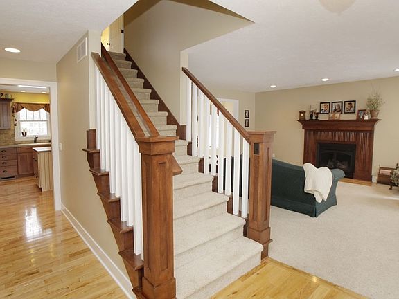 Foyer with Polished Red Oak Floors