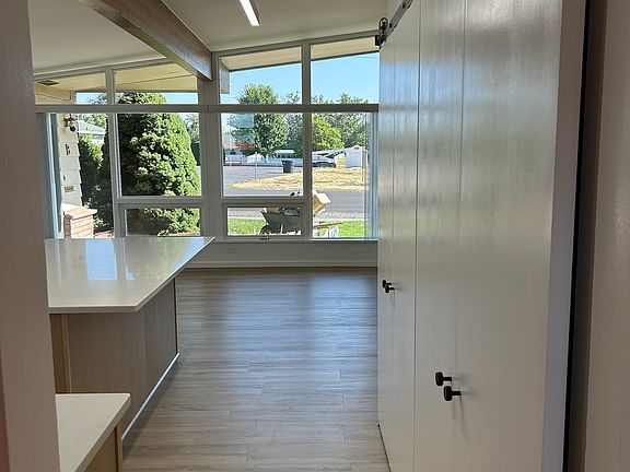 South view of Olive St. from utility room