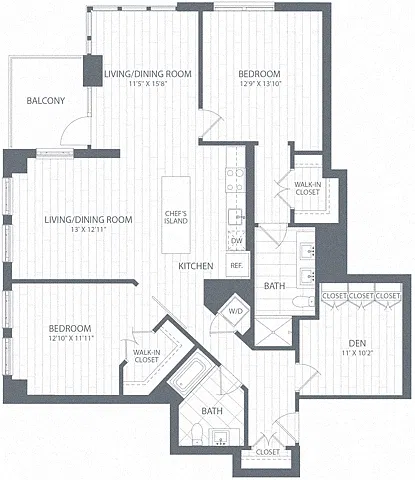 Floor plan B2 Den