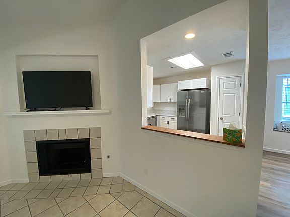 Looking from living room, through to kitchen