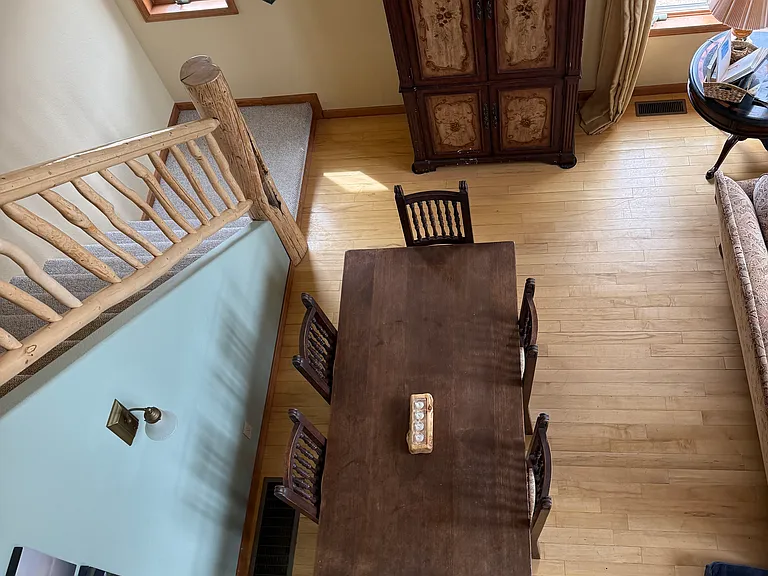 Dining area from loft.