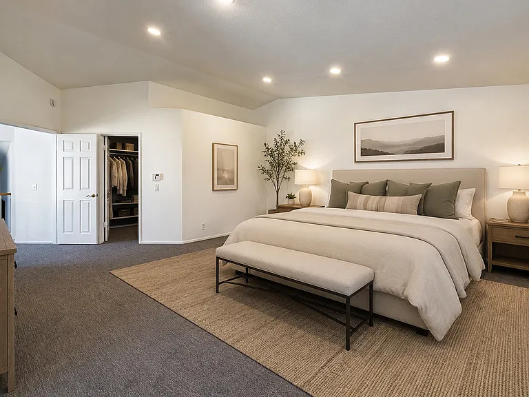 Primary Bedroom Virtually Staged