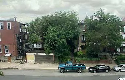 View out front bay windows