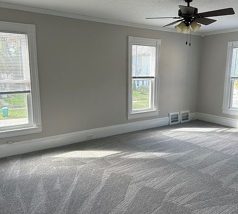 Living room with ceiling fan