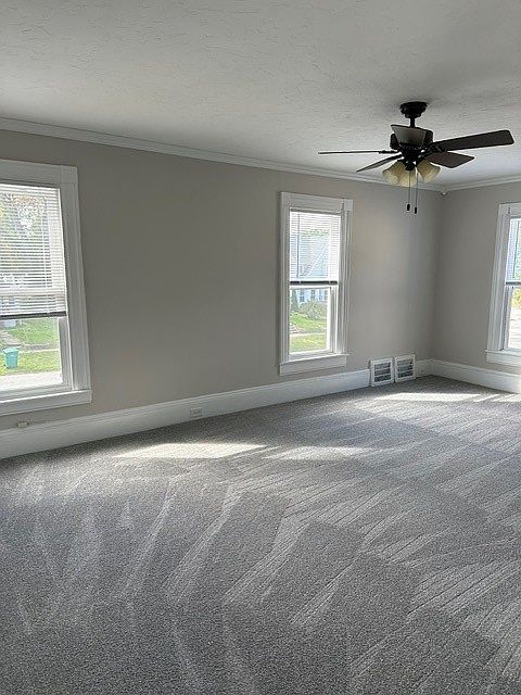 Living room with ceiling fan