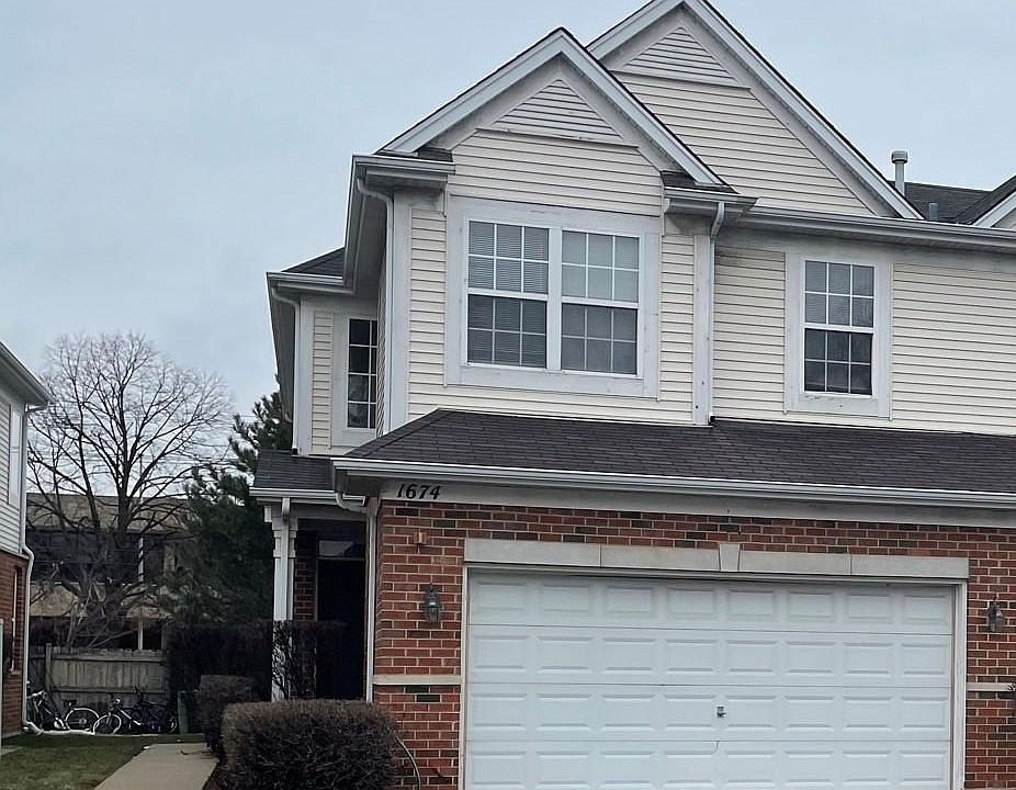 Front view of the townhome