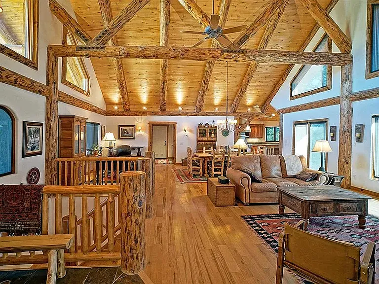Great room from master suite entrance