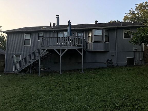 Backyard view of house