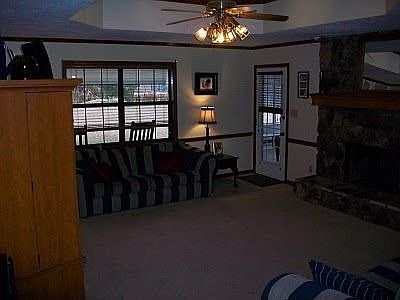 Great room with trayed ceiling