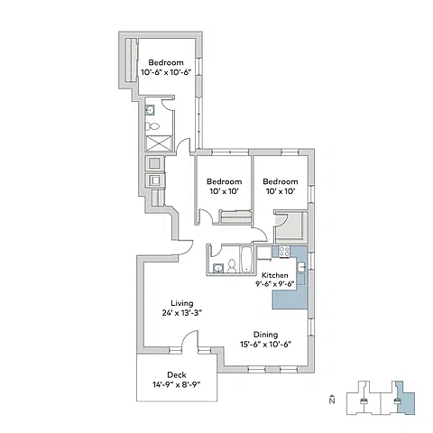 Floor plan 100-W3bD