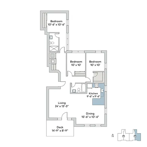 Floor plan 100-W3bD