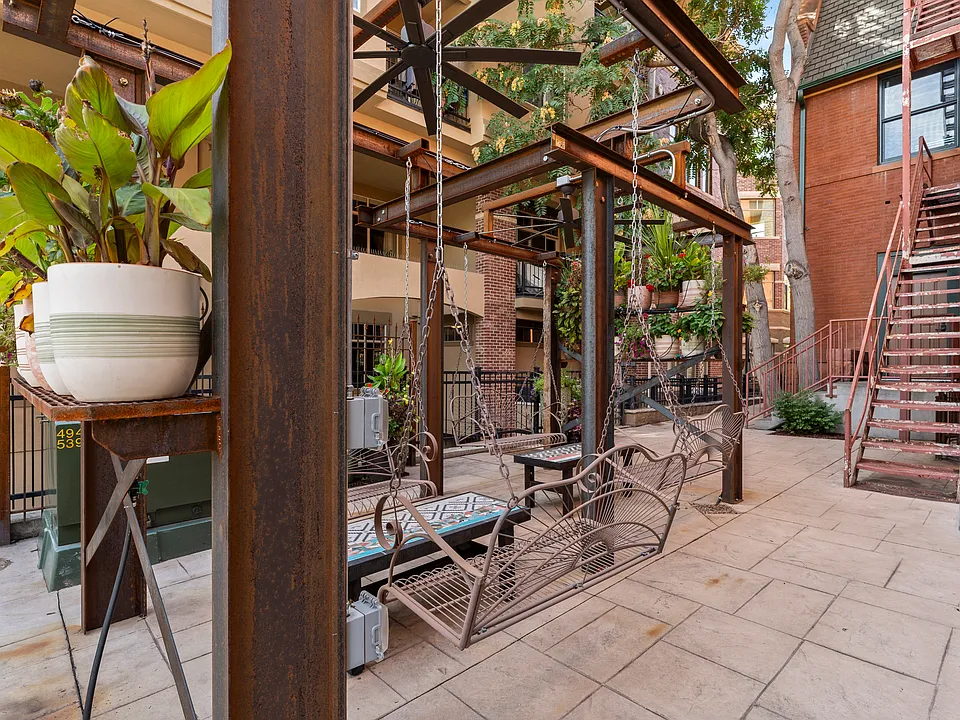 Patio area complete with fans and misters