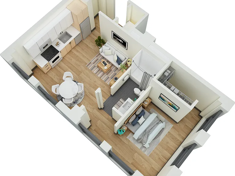 1 Bedroom, 1 Bath- C 1 Bedroom, 1 Bath- C