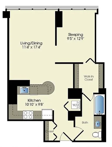 Floor plan convertible / 1 bath (PH2)