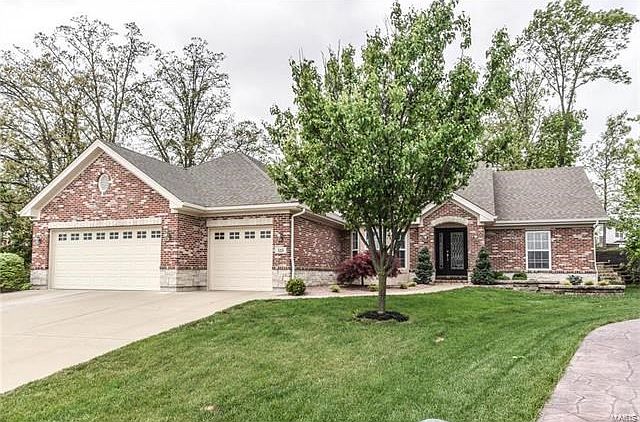 Welcome to 415 Sherwood Oaks! Brick and stone front ranch home at end of a cul-de-sac.  Private little neighborhood in the heart of Wentzville.