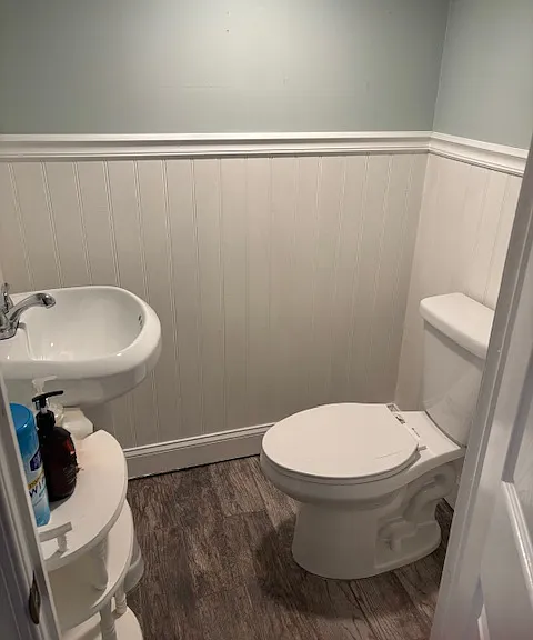 Basement half bath