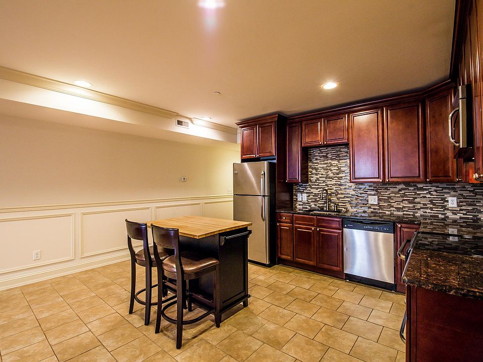 Kitchen and island