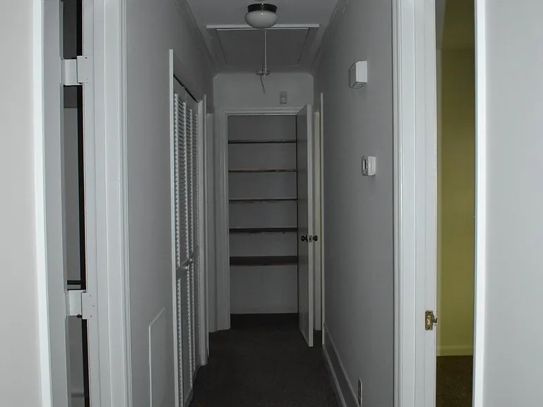 Linen closet. W&D hookups on the left on hallway