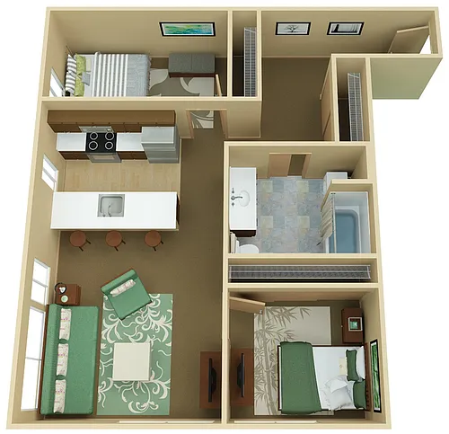 Floor plan Two Bedroom