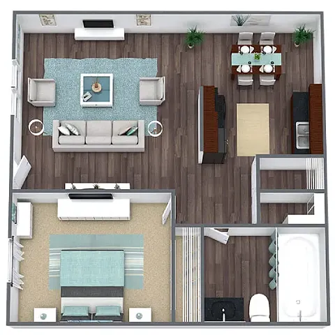 Floor plan One Bedroom