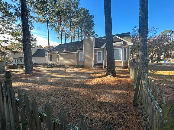 Angled picture of backyard