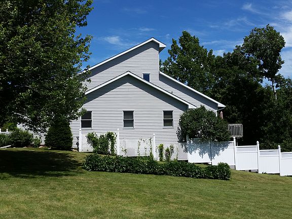 Side view with landscaping