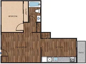 Floor plan 1X1 L