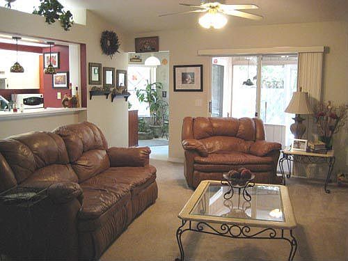 Living Room w/Vaulted Ceiling and FirePlace