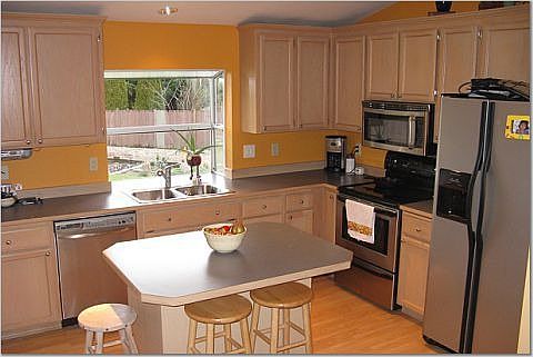 Kitchen with stainless steel