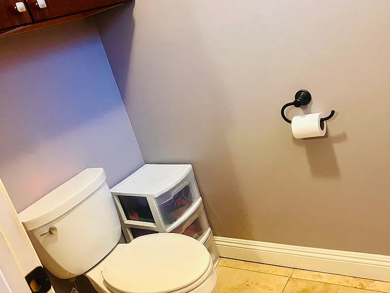 Master Bedroom #1 Full-bath en-suite has a private Toilet area w/ lockable door for shared bathroom privacy.